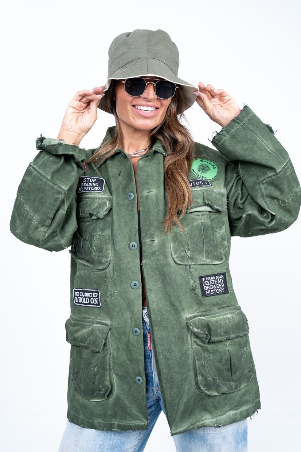 YAN04223-980x1470 Τζάκετ 039 πράσινο - Image 1