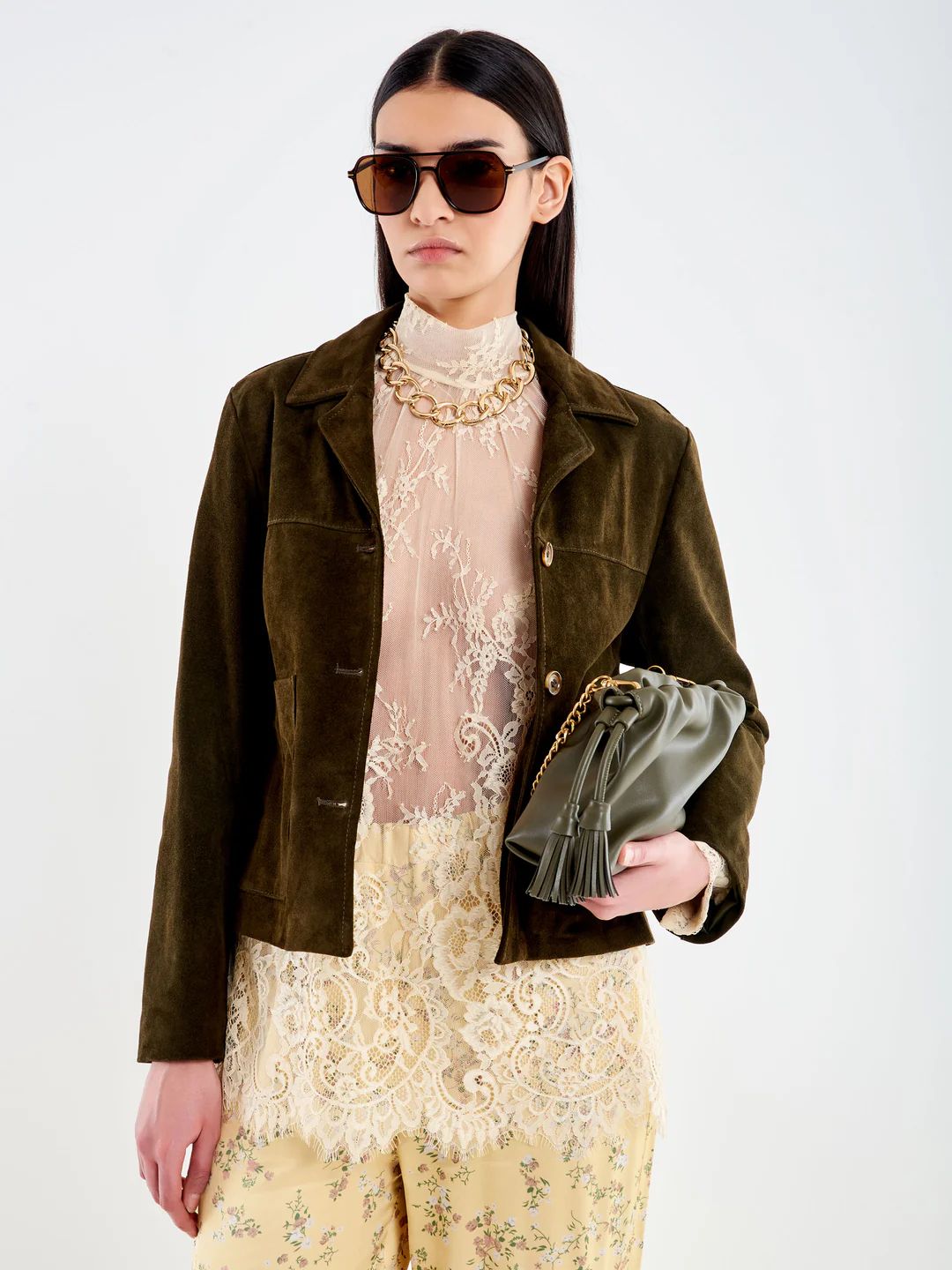 TAB0174017ABMIL_01_1080x Σουέτ jacket χακί - Image 1