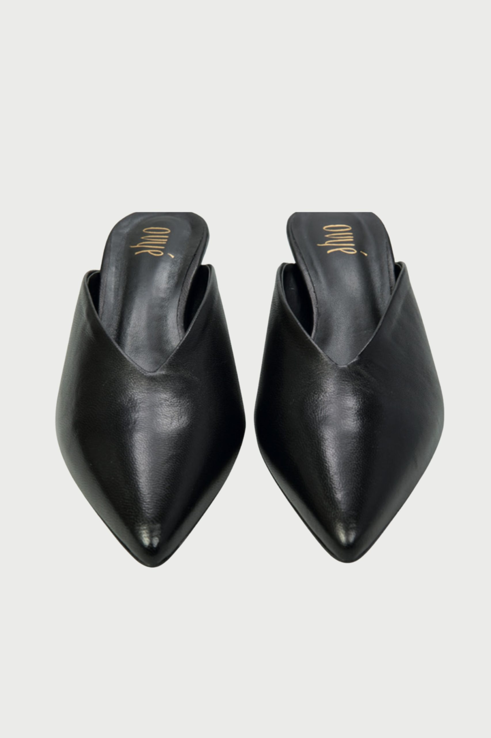 Untitled design(58) Δερμάτινα mules μαύρα - Image 1