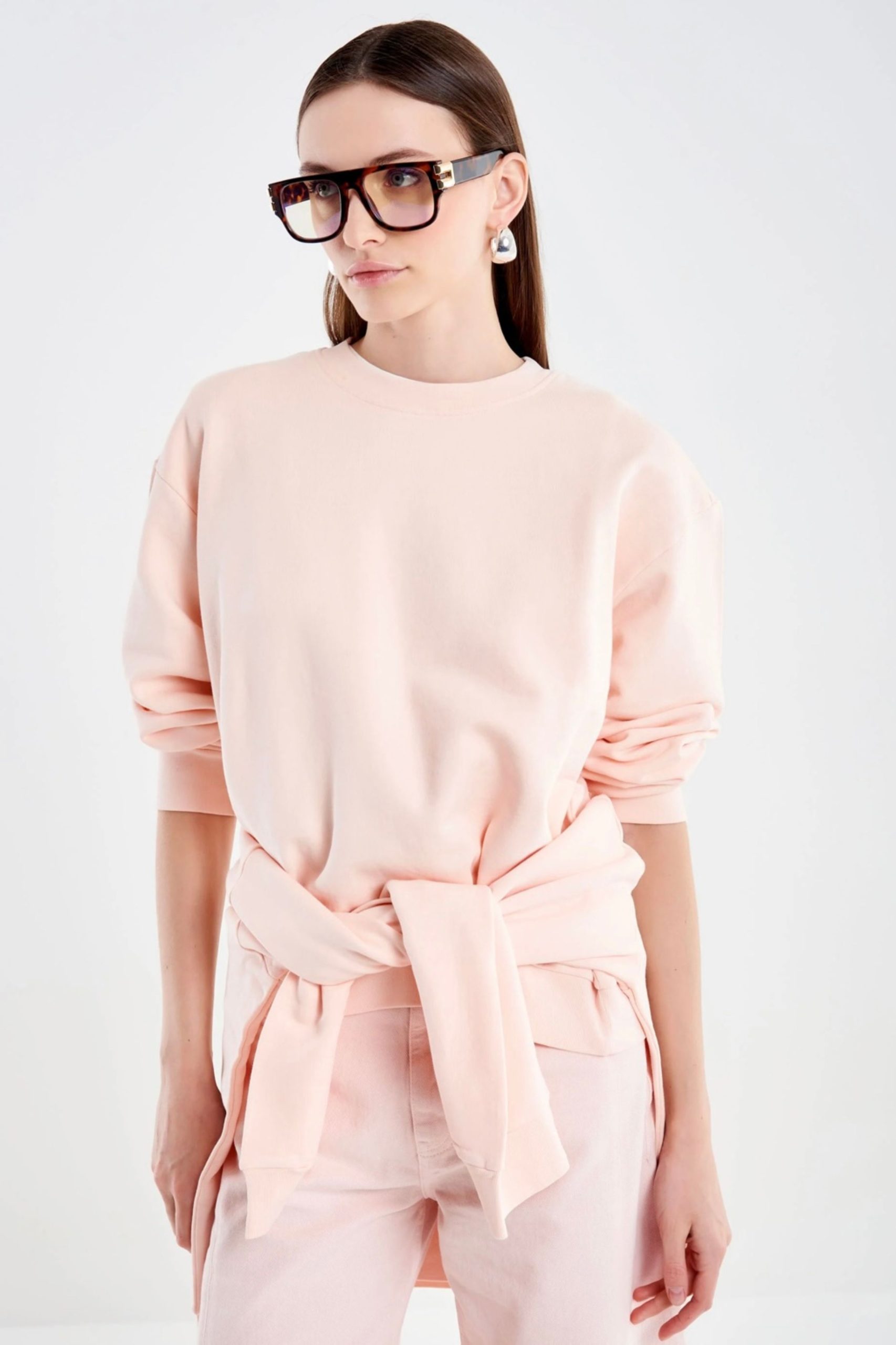 Untitled design(70) Φούτερ με στρογγυλή λαιμόκοψη blush pink - Image 1