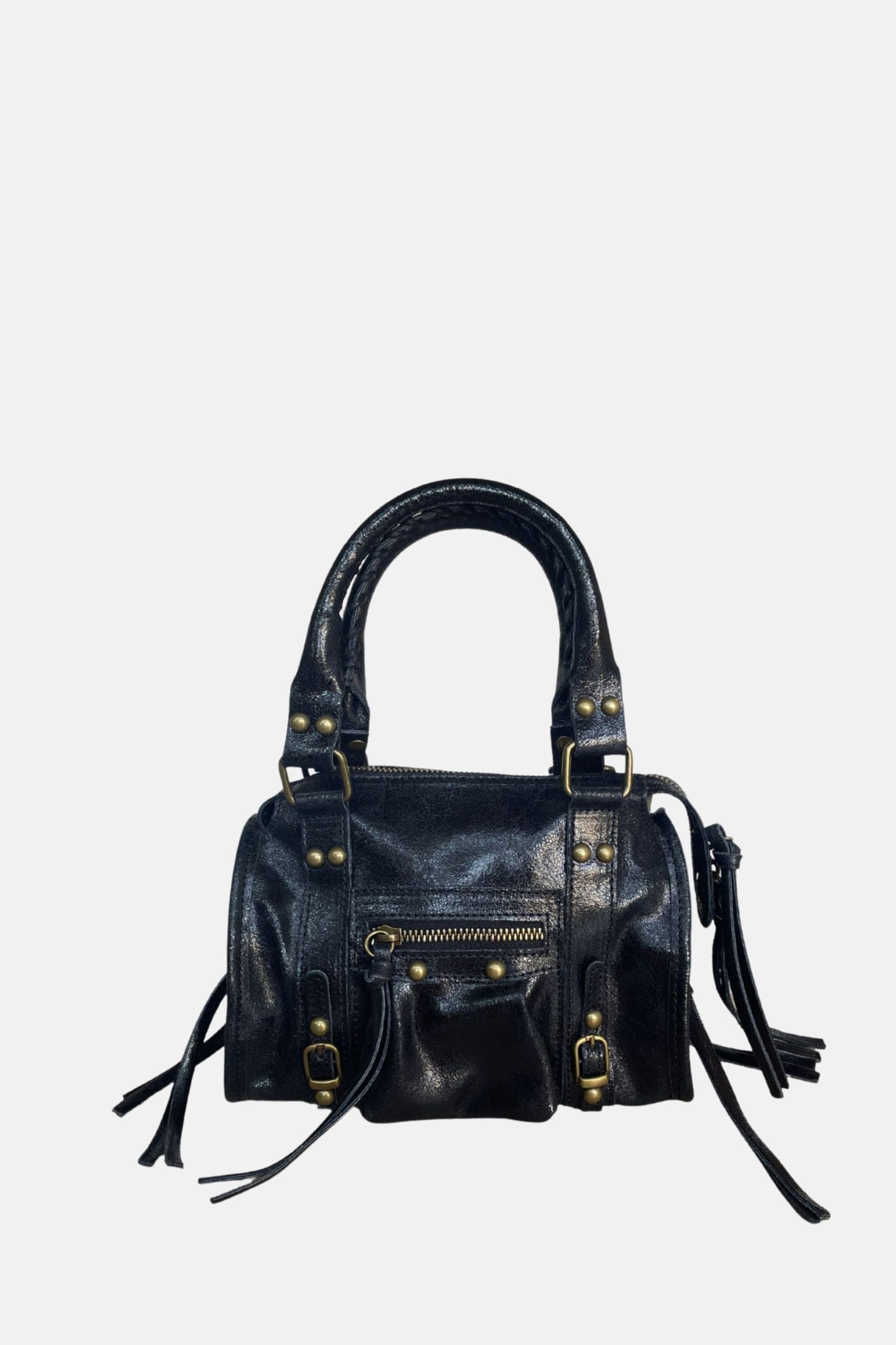 Untitled design(89) Δερμάτινη τσάντα Kallisti μαύρη - Image 1