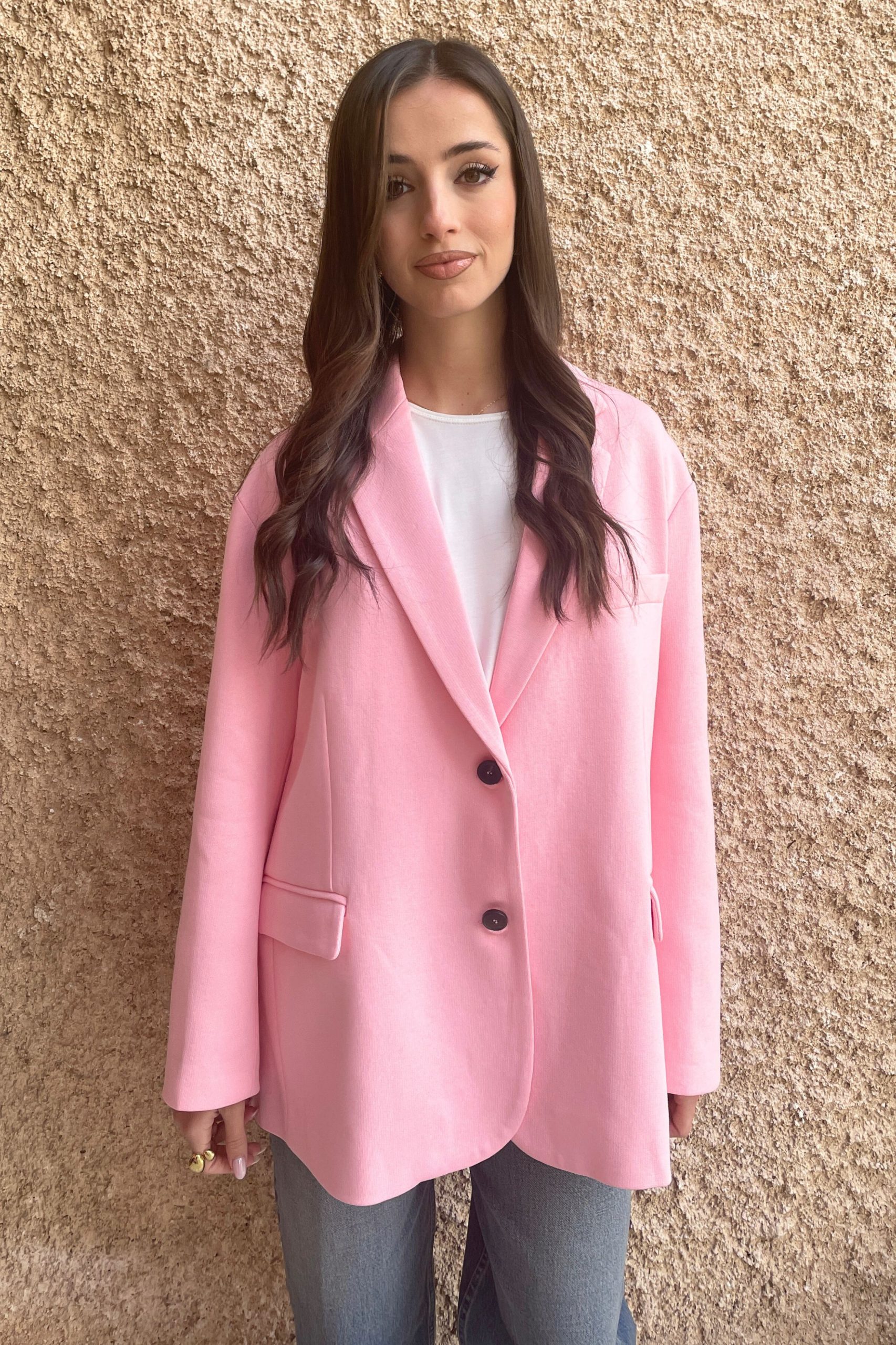 e-shop(26) Σακάκι oversized ροζ - Image 1