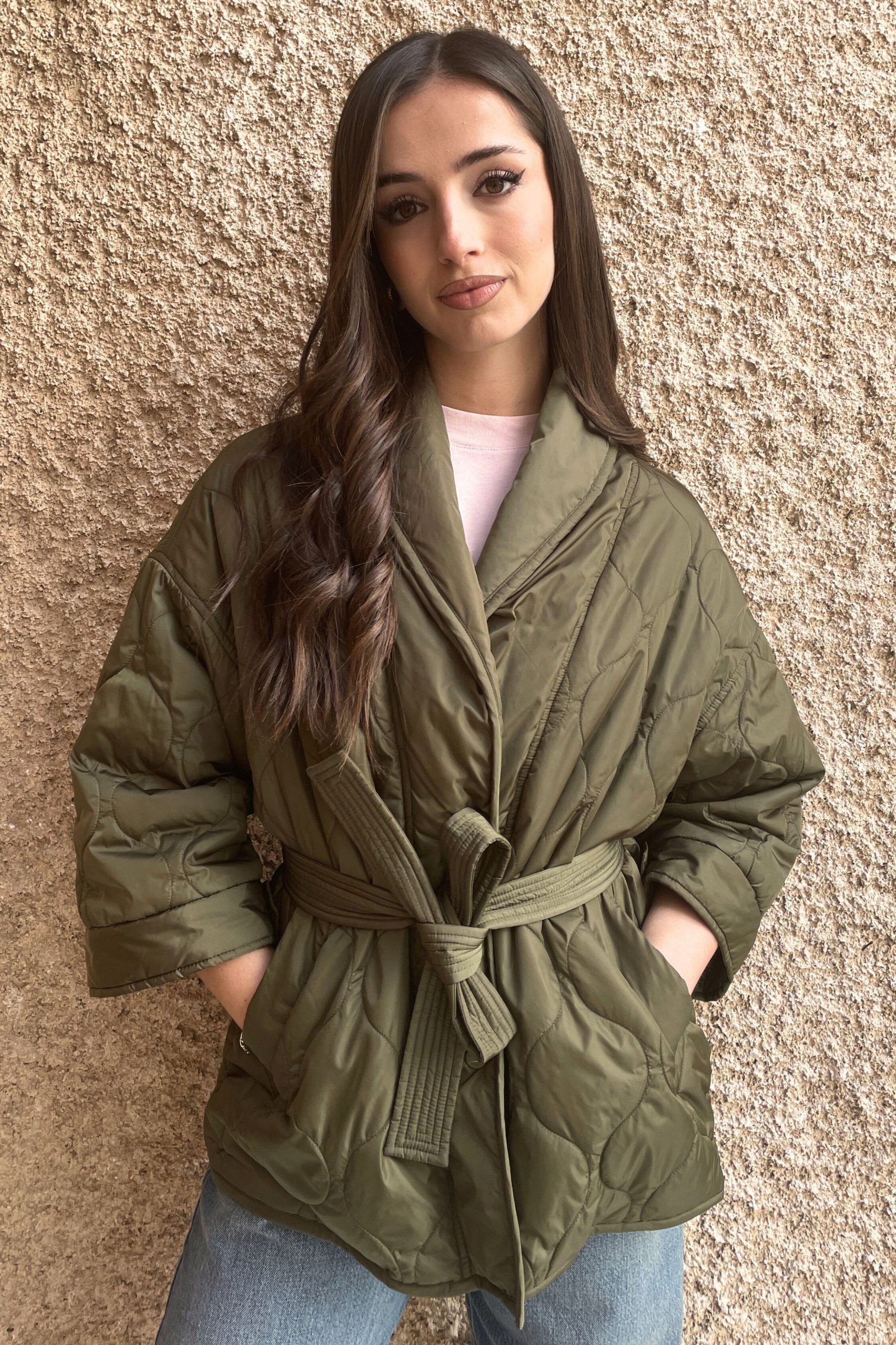 e-shop(6) Λεπτό τζάκετ Fiorella χακί - Image 1