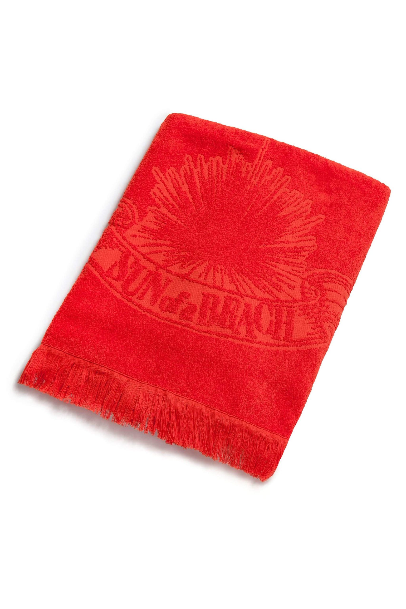 cl-monochrome-beach-towel-default-just-orange-monochrome-beach-towel-28022321152042 Orange Monochrome Beach Towel - Image 1