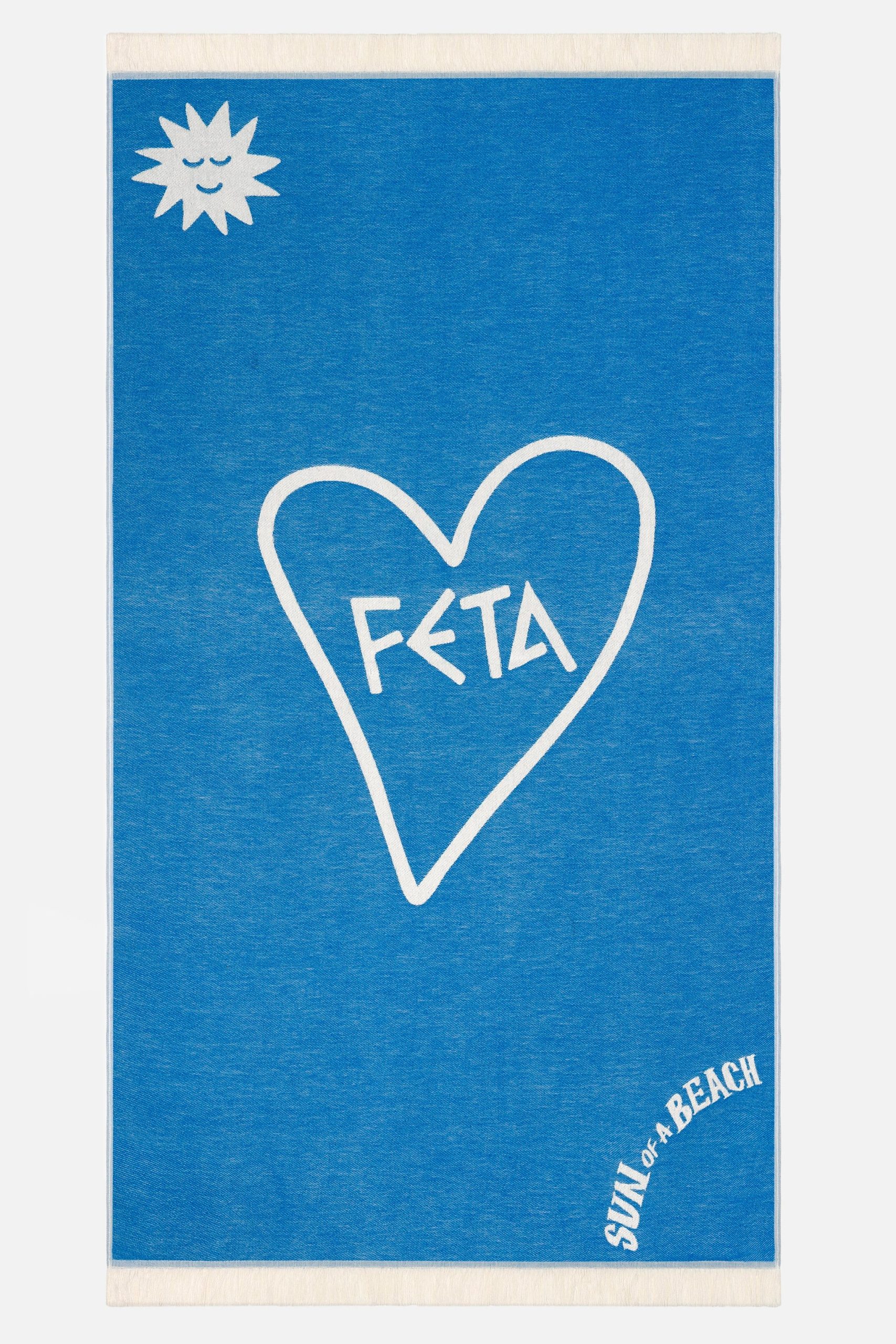 feta-feather-beach-towel-_14 Feta Bright BlueFeather Beach Towel - Image 1