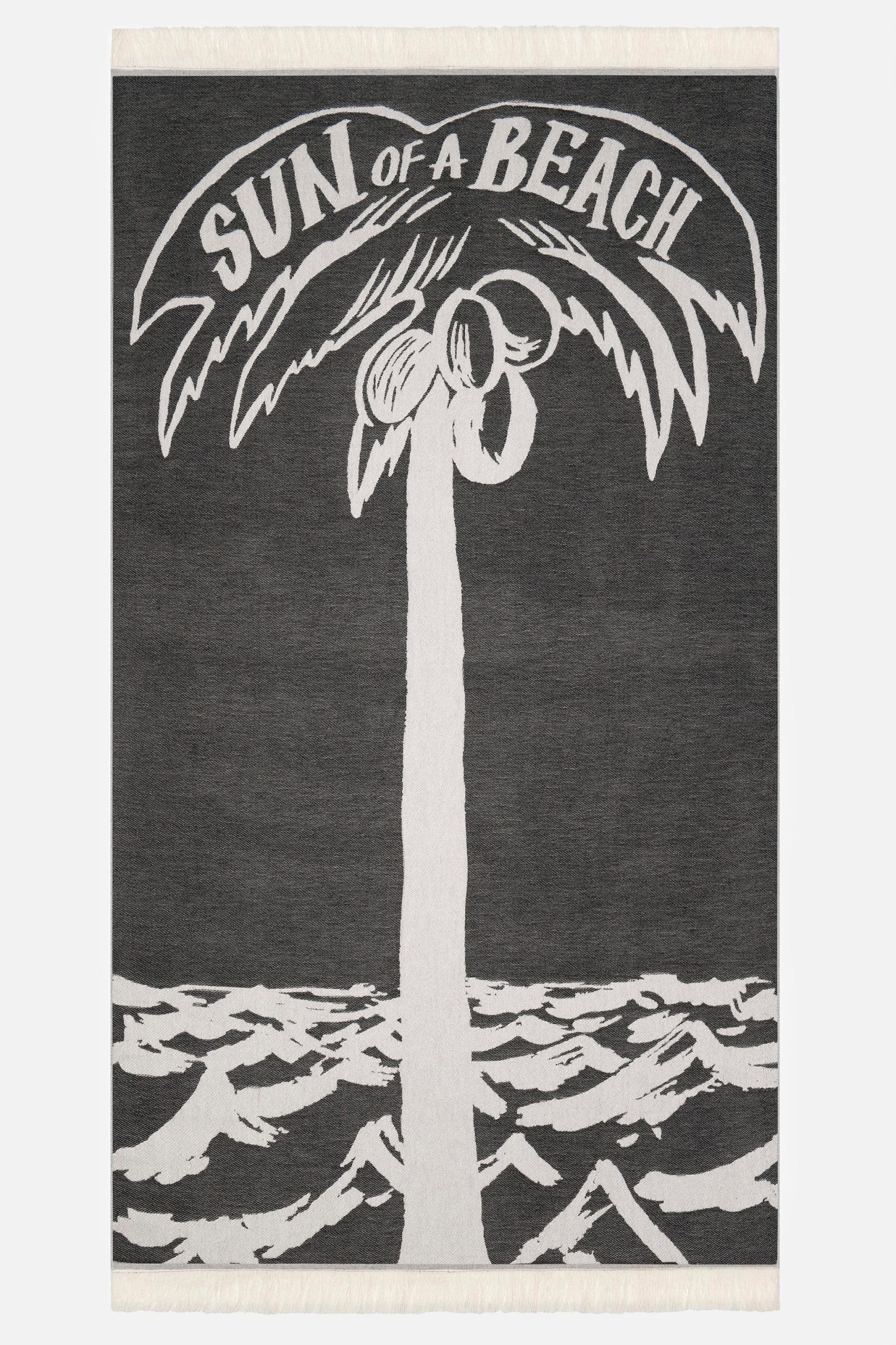 sun-of-a-palm-feather-beach-towel-_8 Sun of a Palm Black Feather Beach Towel - Image 1